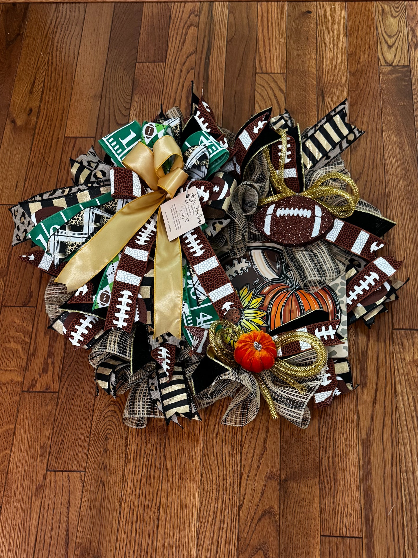 Football wreath, Football themed wreath