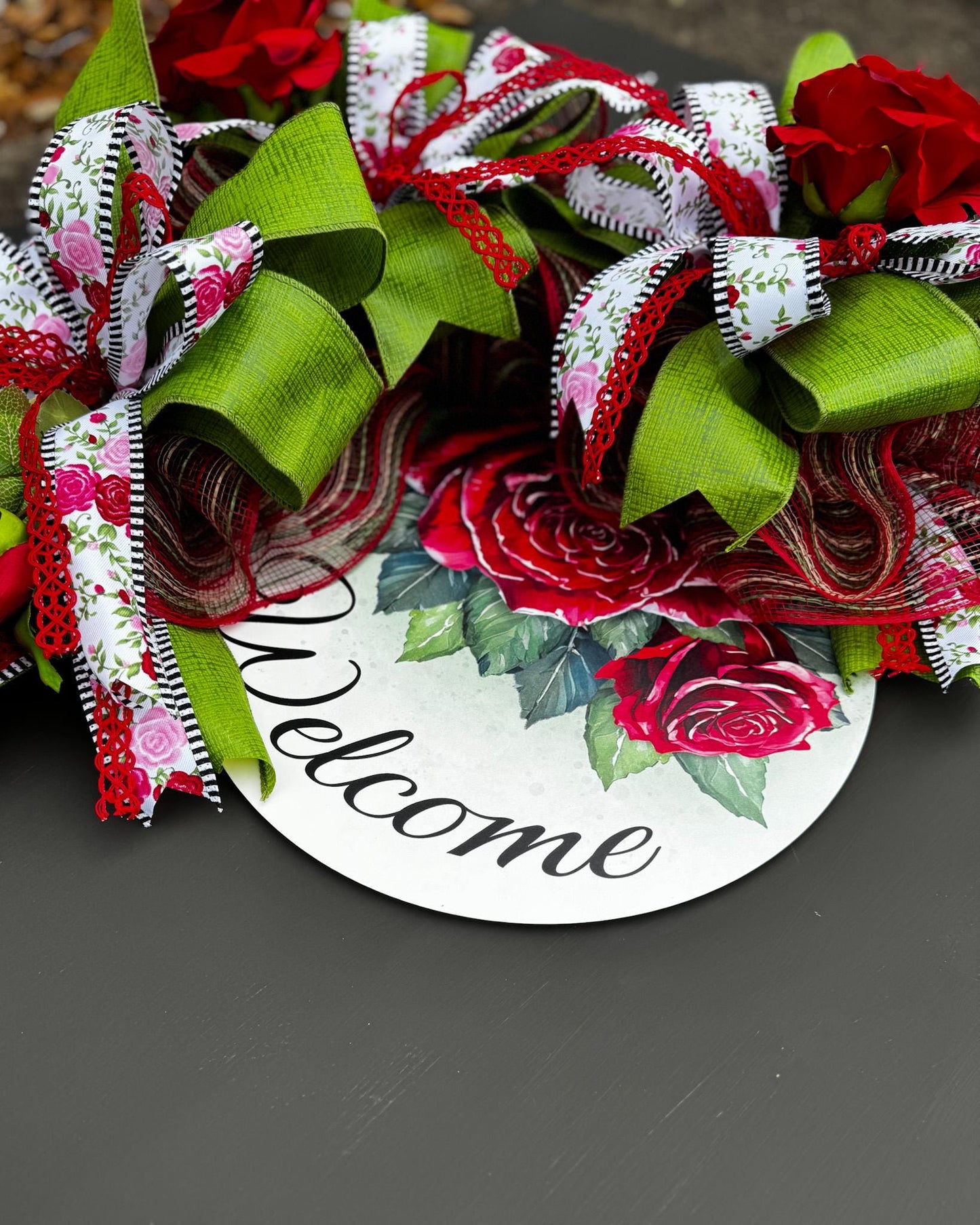 All season front door wreath, Red Rose Wreath, Front Door Wreath, Gift for Mother, Welcome Wreath, Home Decor,