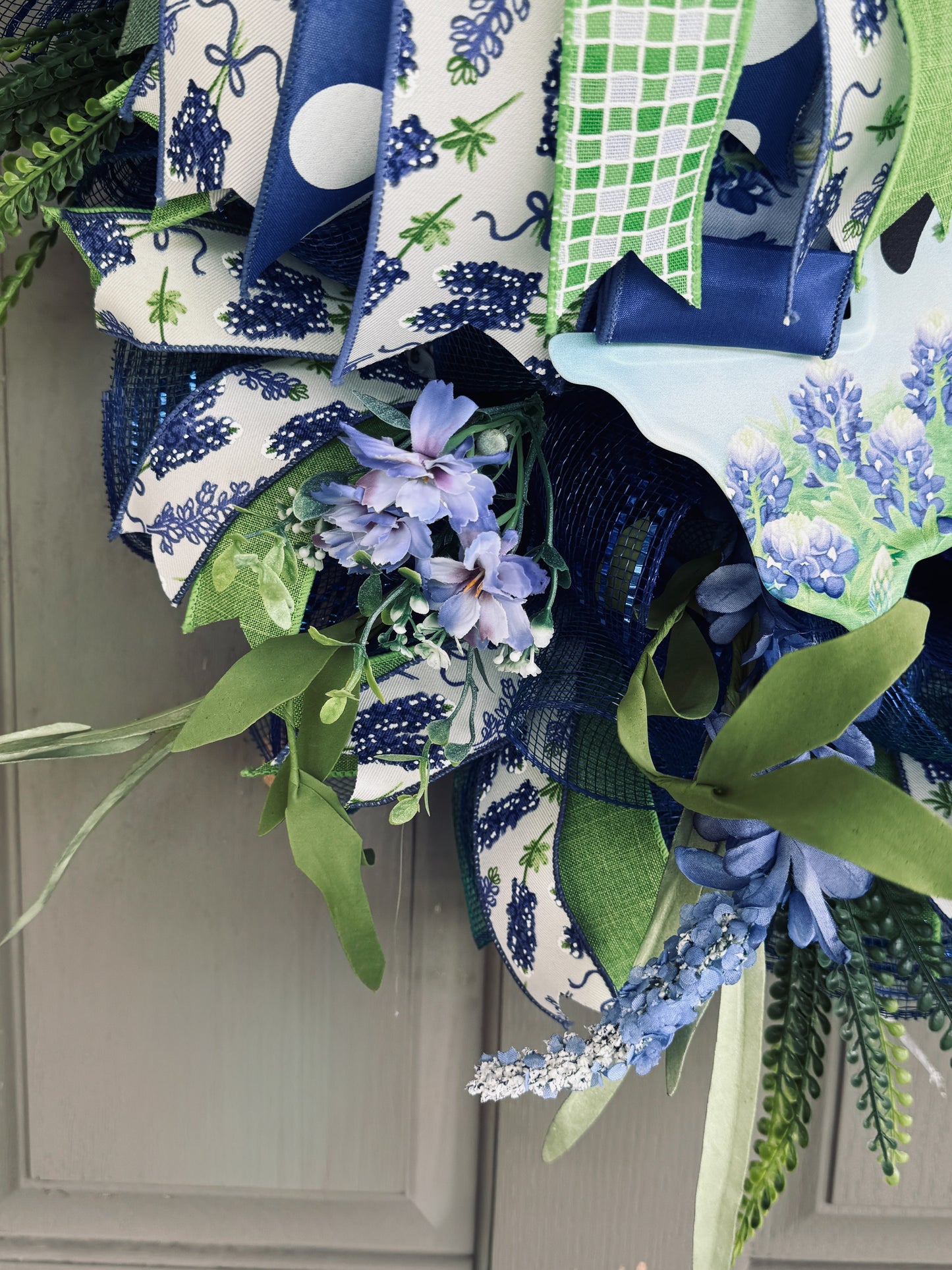 Home Is Where the Bluebonnets Grow Wreath – Spring & Summer Front Door Decor