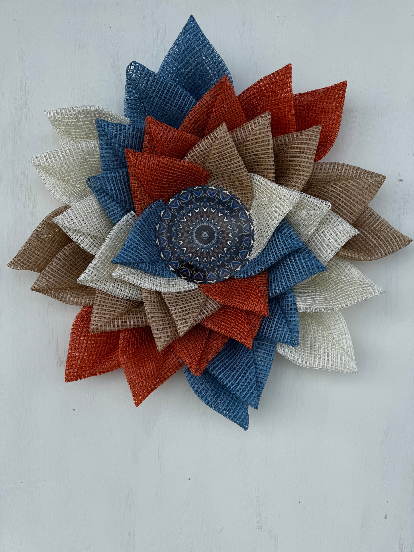 Four Swirl Fall Flower, Autumn wreath, Fall Wreath,  Fall Flower wreath, front door wreath, Storm door wreath,