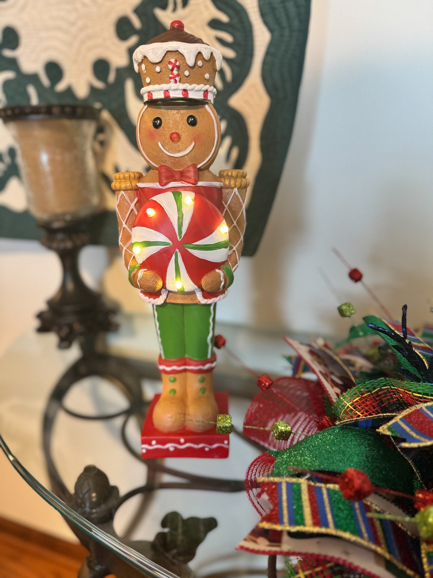 Gingerbread Peppermint Christmas Centerpiece
