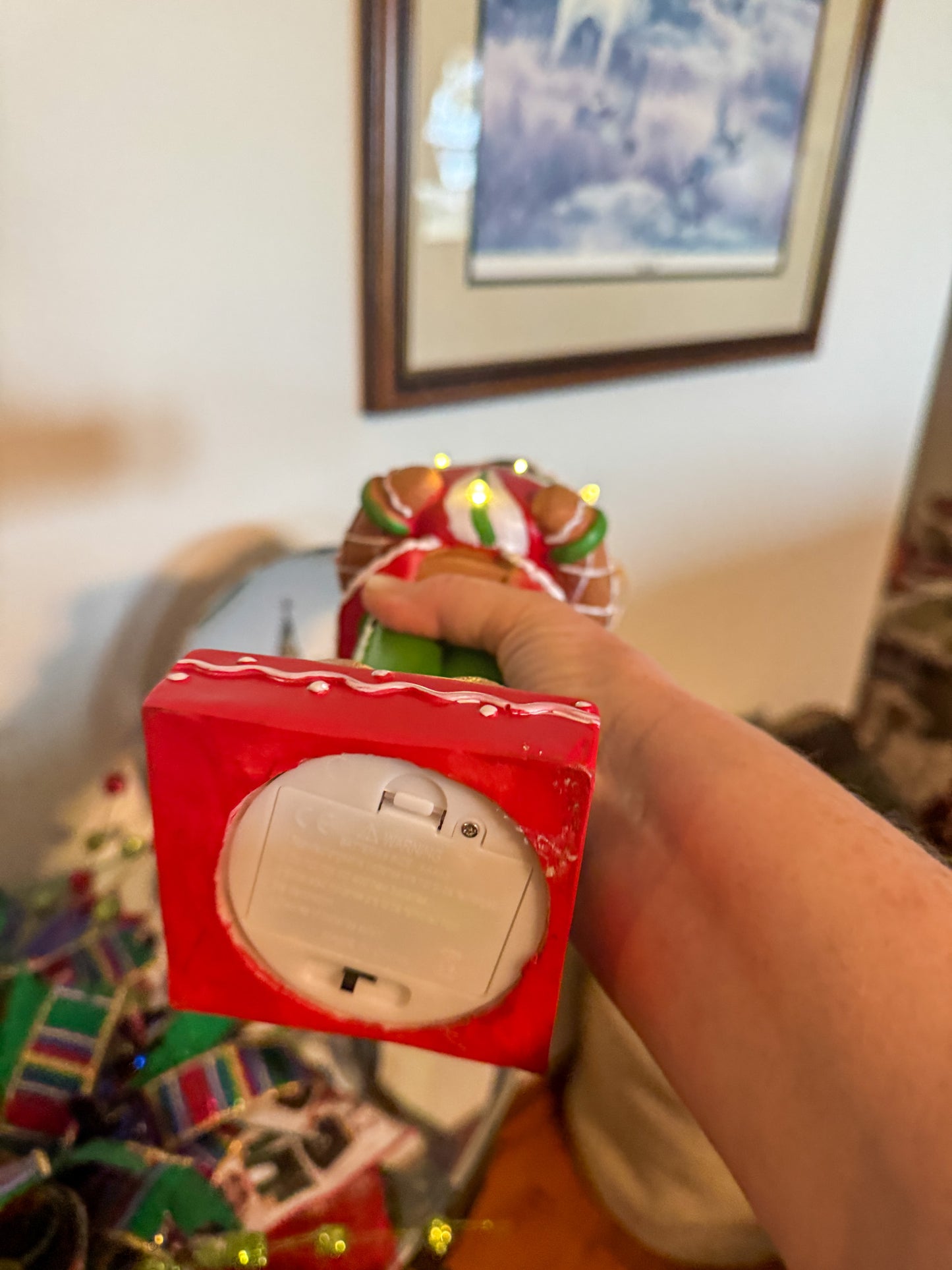Gingerbread Peppermint Christmas Centerpiece