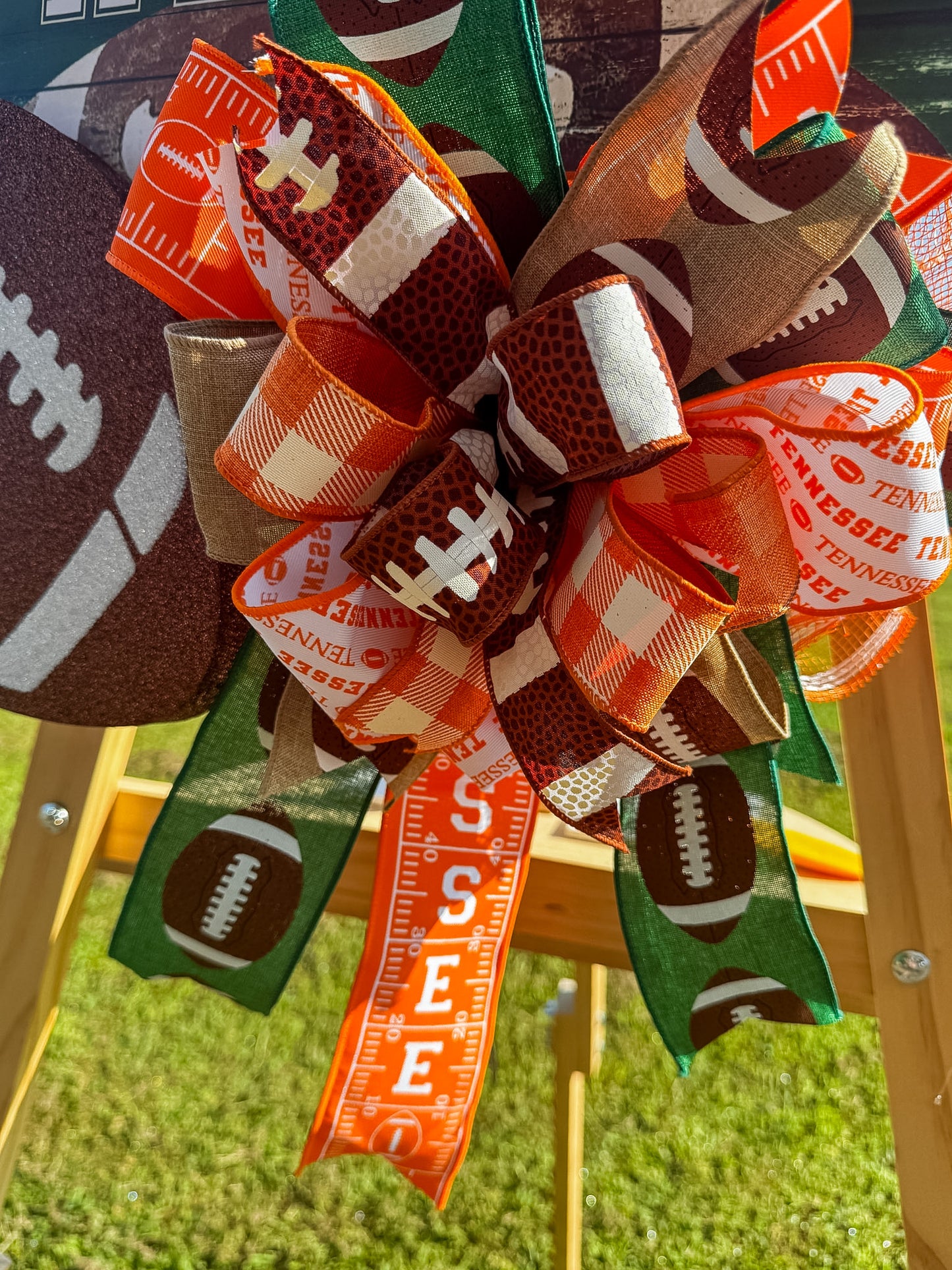 Tennessee Football Welcome Wreath – Orange, White & Green Door Décor