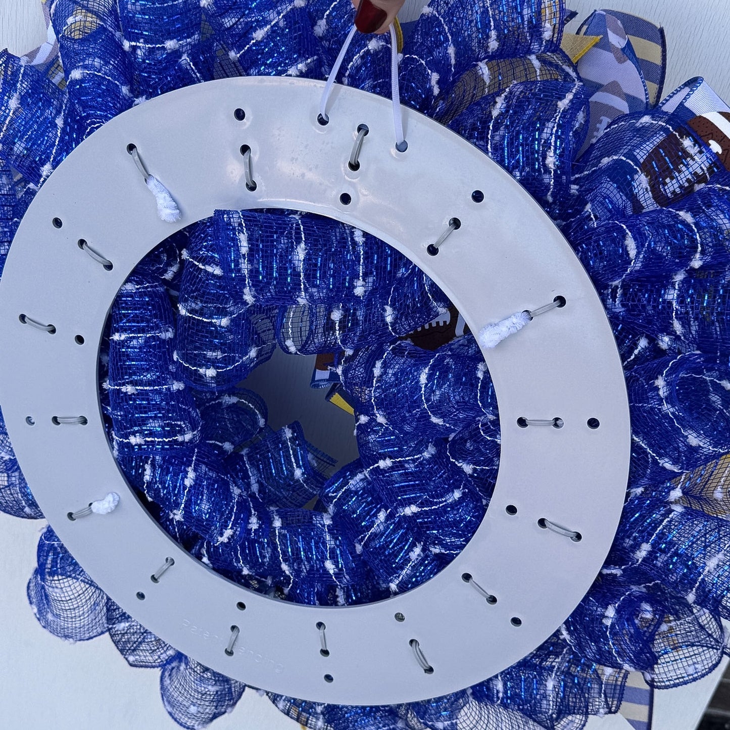 Game Day Spirit Blue & Gold Football Wreath | Westview & Martin Middle School | 24"